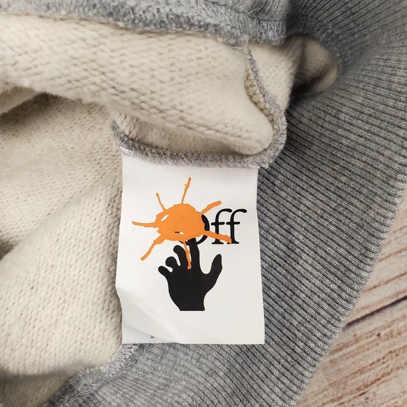 Off-White Kids Graphic Sun & Peace Logo Print High Neck Tee Sweatshirt S… - Picture 7 of 9